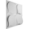 Ekena Millwork Clover EnduraWall Decorative 3D Wall Panel, White, 19 5/8"W x 19 5/8"H WP20X20CVWH - alternate 4